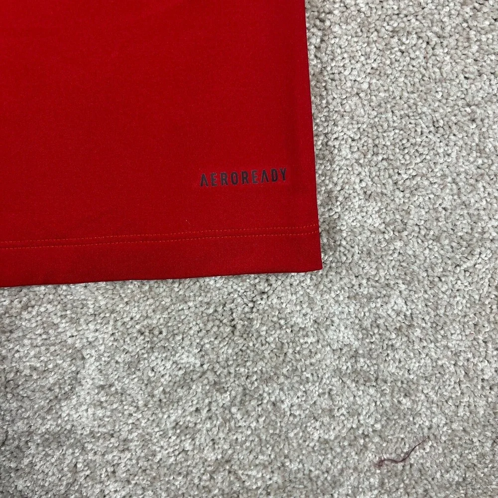Adidas Performance Mens M Red Kansas‎ Jayhawks Aeroready Training Tee Shirt NWT